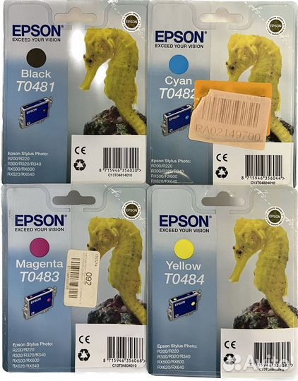 Картриджи оригинальные Epson T0481/T0482/0483/0484