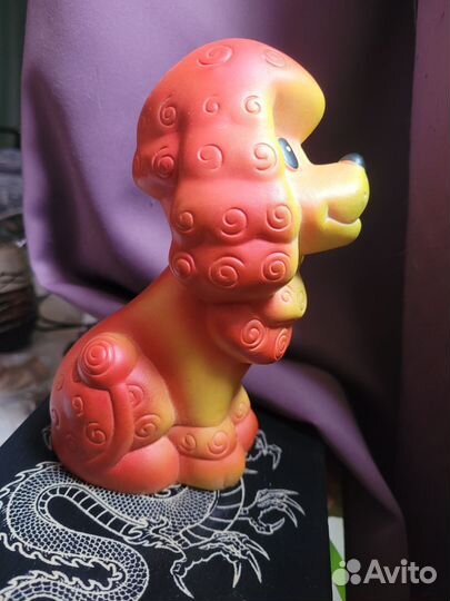 Игрушка СССР винтаж собака резиновая