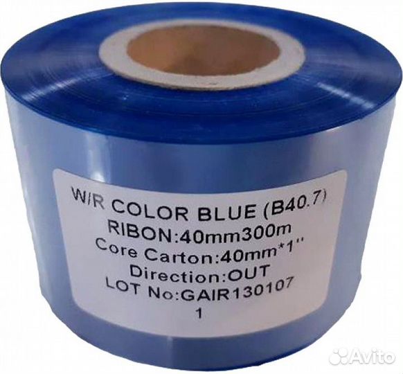 Красящая лента (риббон) WAX 60x300 синяя