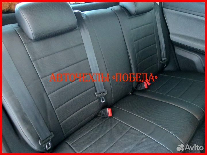 Чехлы Skoda Fabia из экокожи чёрные Классика