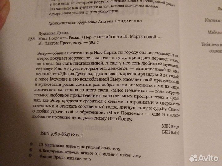 Мисс подземка (автор Дэвид Духовны)