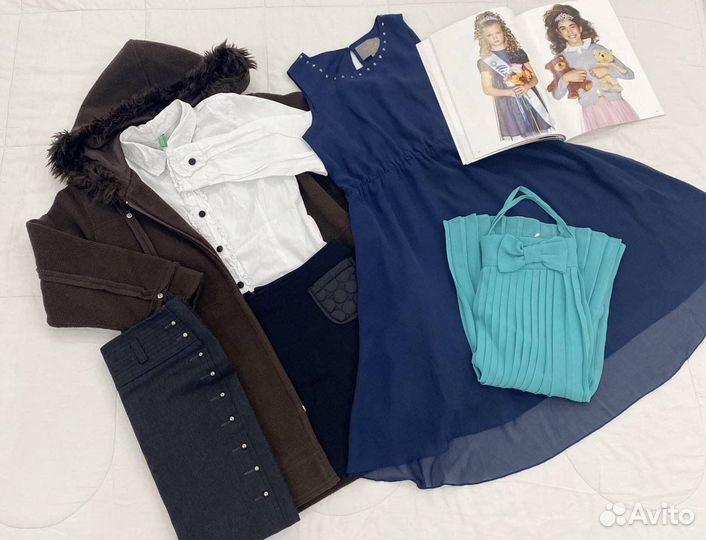 Одежда пакетом на девочку 122 128 Benetton
