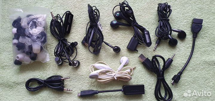 Блоки,шнуры,наушники,амбушюры