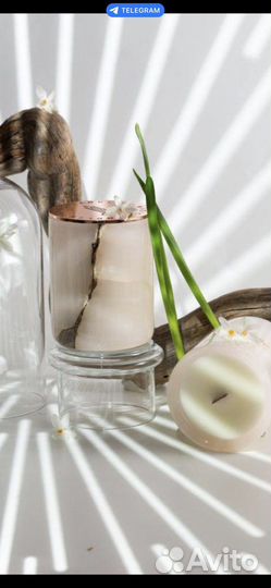 Подсвечник из натурального камня-оникса