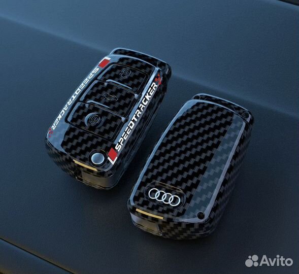 Чехол на ключ Audi / Ауди Carbon 2009-2015