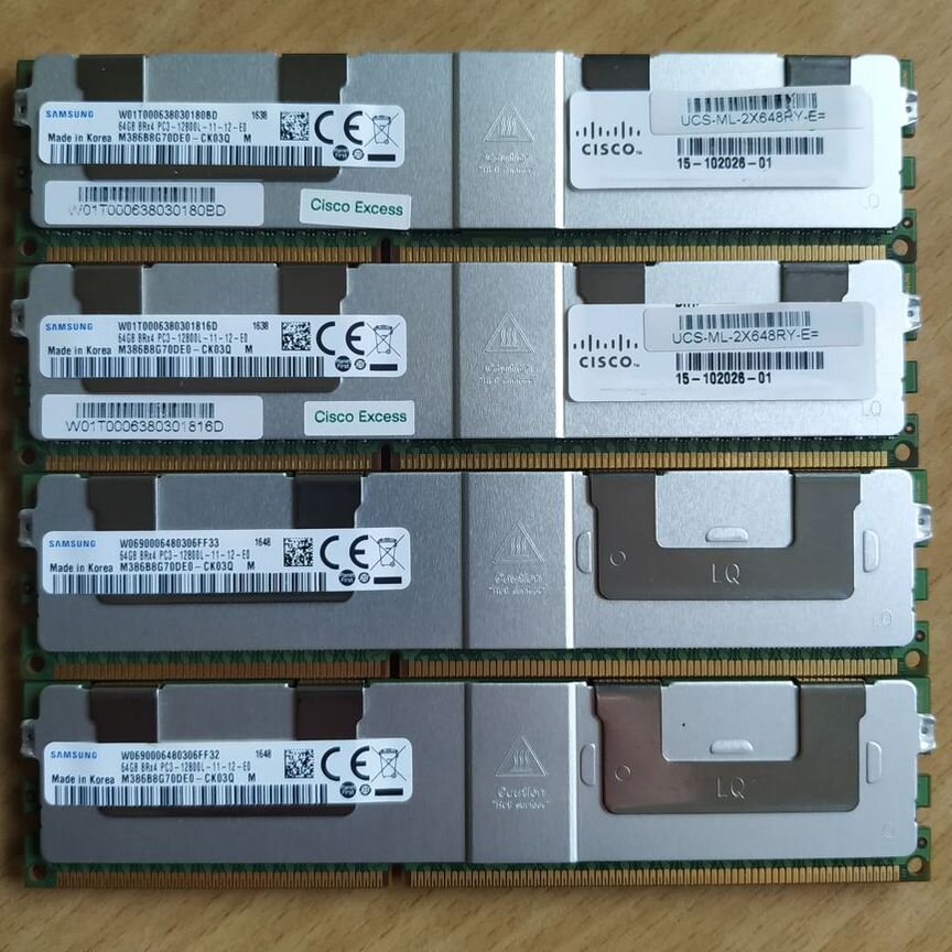 [M386B8G70DE0-CK0] 64 Gb 1600 Mhz Lrdimm Samsung / Cisco, Склад 14 Шт