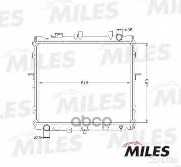Радиатор (паяный) KIA sportage 94-98 2.0 MT) (N