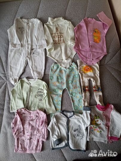Вещи от 0 до 3 месяцев 56р-74р-80р