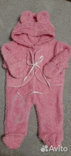 Флисовые комбинезоны для девочек. Размеры: 62-74