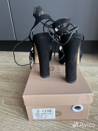 Босоножки женские 38 размер черные замша