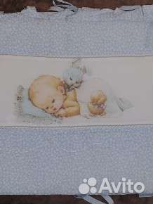 Бортики в детскую кроватку с постельным