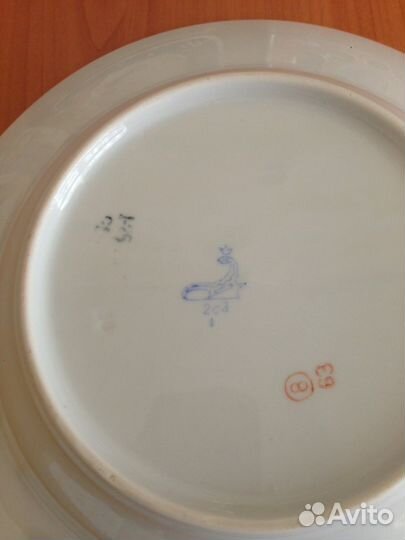 Суповые тарелки Бфз Богдановичский фарфоровый заво