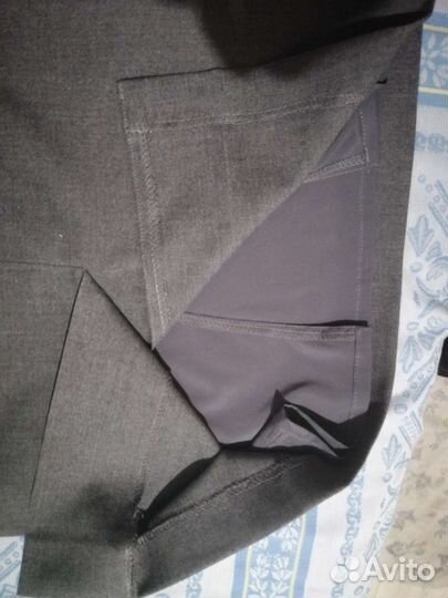 Прямые серые юбки для учёбы