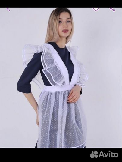 Фартук белый школьный новый