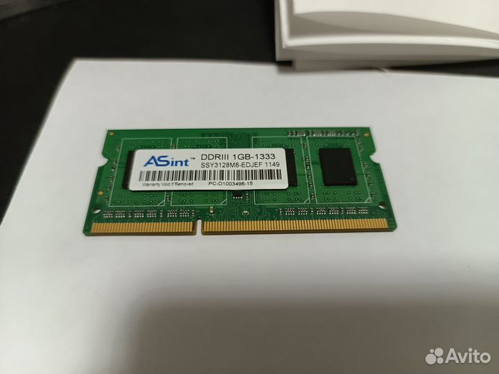 Оперативная память ddr3 на 1gb(для ноутбука)