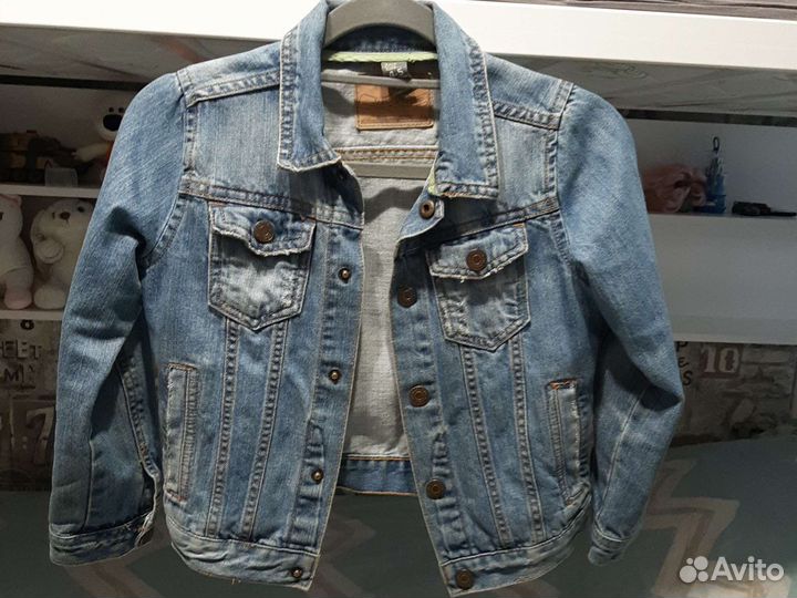 Джинсовая куртка zara kids 110см 4-5 лет