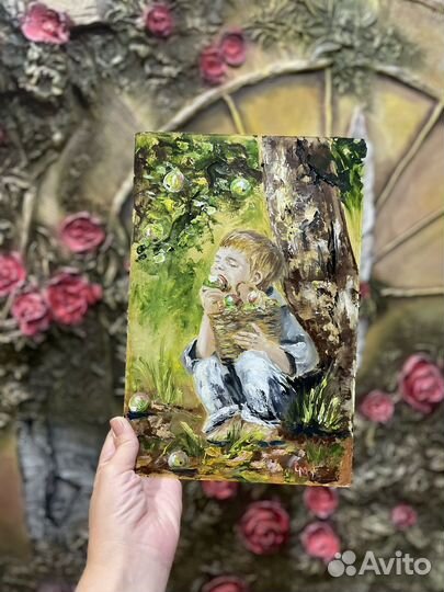 Картина маслом Вкусное детсво