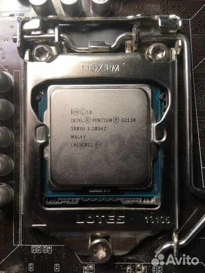 Материнская плата Asus H61M-K + Intel G2130 (1155)