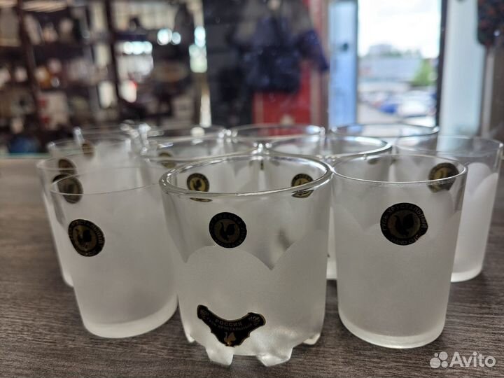 Гусь хрустальный 6 стаканов и рюмок арт 010623100