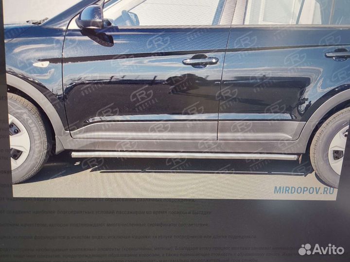 Подножки пороги на Hyundai Creta