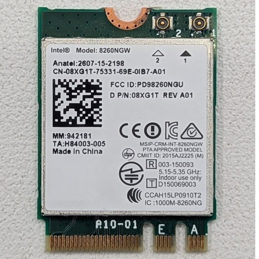 [08XG1T] Wi-Fi Модуль 8260ngw, Intel, Dell Precisio