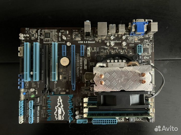 Материнская алата p8b75-v + i5 3470 + озу 16 гб
