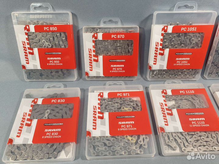 Цепи Sram на 8, 9, 10, 11, 12 скоростей (новые)