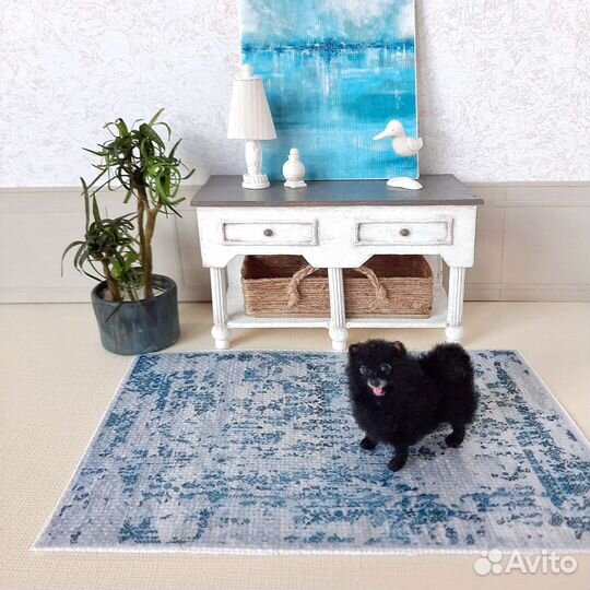 Черный Померанский шпиц фигурка 5 см, игрушка