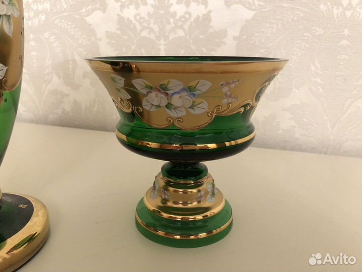 Ваза, конфетница богемия чехия оригинал 90-х