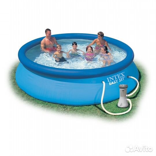 Надувной бассейн Intex с фильтр-насосом 305*76