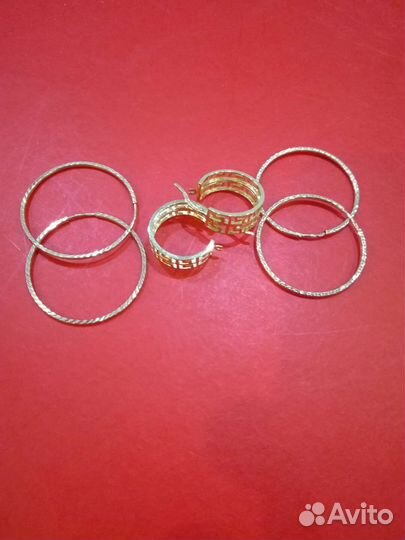 Золотые серьги серьги конго