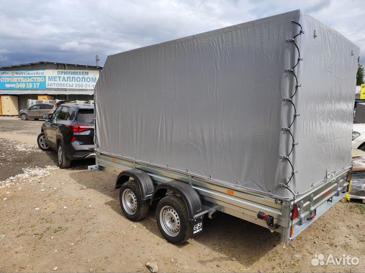 Прицеп с тентом аэро 180 см 36.022. Оцинкован