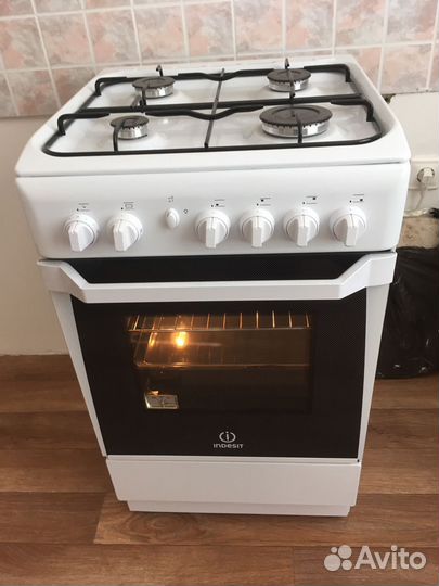 Газовая плита Indesit KNJ1G217(W) /RU White