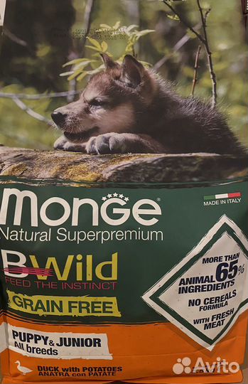 Корм для щенков monge