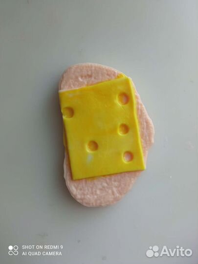 Мыло ручной работы.бутерброд с сыром
