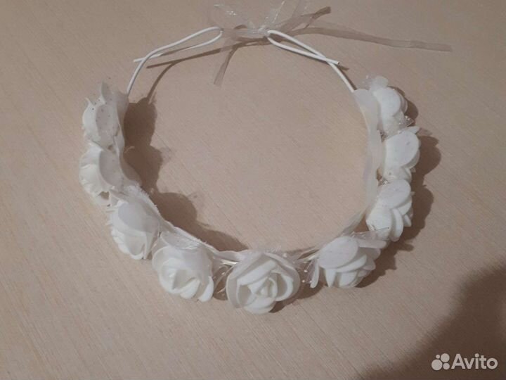 Венок, ободок, диадема с цветами на выпускной