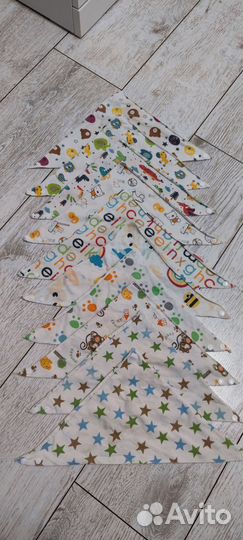 10 Слюнявчиков нагрудник хлопок