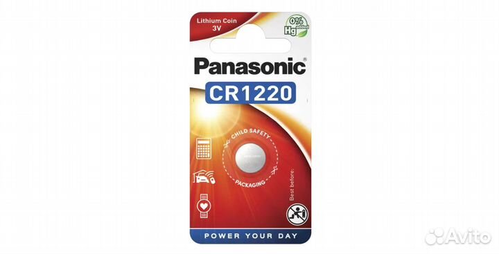 Батарейка Panasonic CR1220 (3В) BL-1