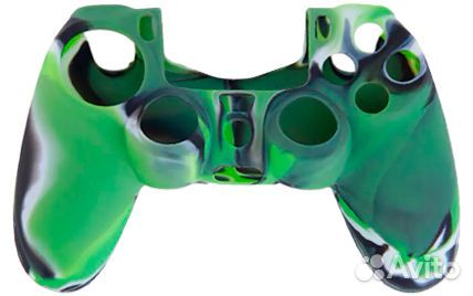 Силиконовый чехол для DualShock 4 (черно-зеленый)