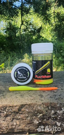 Силиконовые приманки на форель Viva Fish Flat Worm