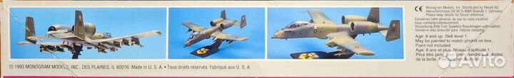 Молель самолёта A-10 warthog monogram 1:72