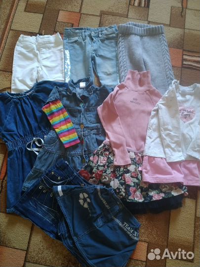 Джинсовая одежда для девочки 98 104