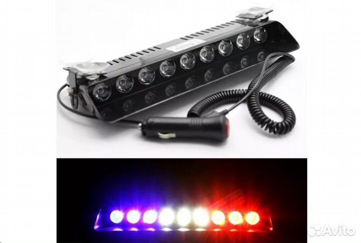 Стробоскоп внутрисалонный красный/белый/синий