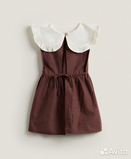 Детский рождественский фартук в клетку Zara home