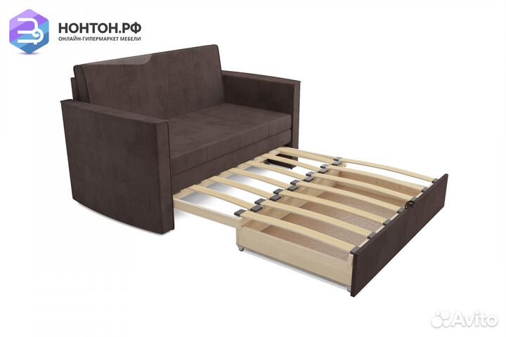 Диван выкатной Санта 2 коричневый