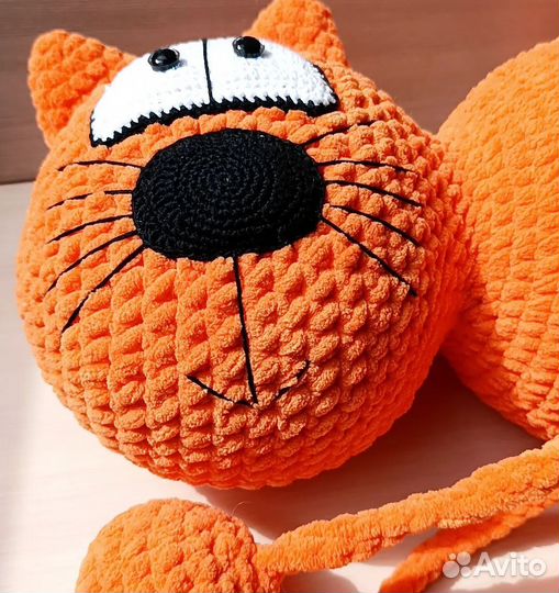 Вязаный котик кот игрушка игрушка-подушка