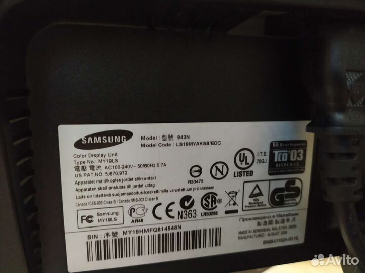 Монитор Samsung 19 дюймов 943N