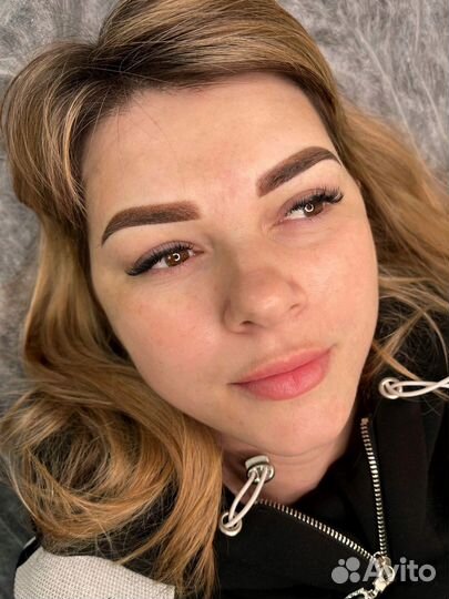 Пудровое напыление бровей, татуаж. фмр