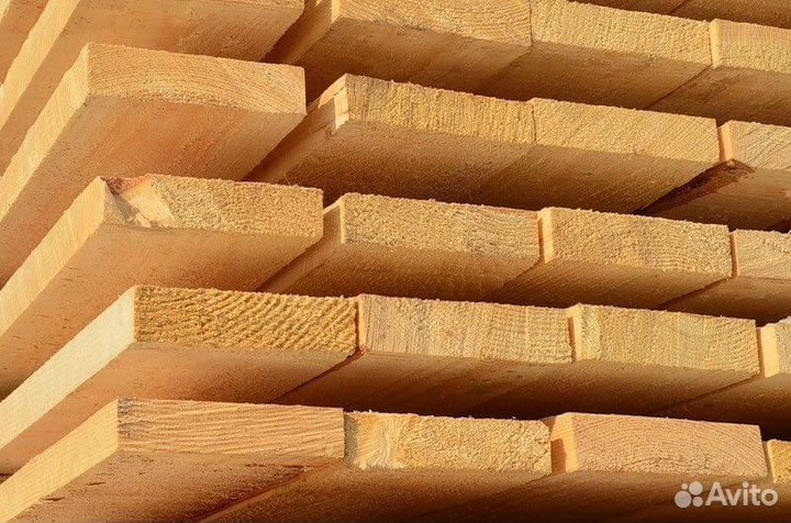 Доска обрезная 25x100x6000 сорт 1, сосна