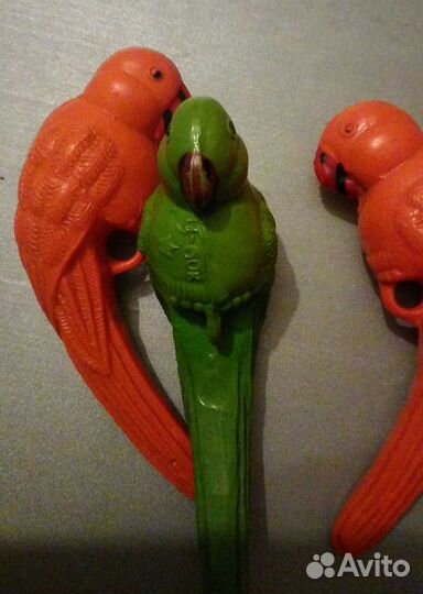 Попугайчики. Игрушки СССР, винтаж